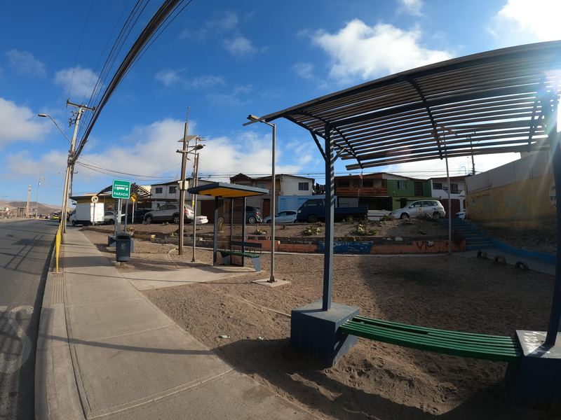 Paradero de transporte público catastrado en Alto Hospicio
